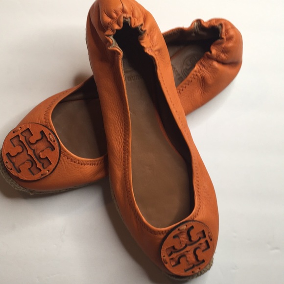 Tory Burch Shoes - Tory Burch Reva ballet flat leather Orange